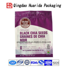 Printed Black Chia Seed Packaging Bags Plastic Food Bag